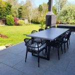 concrete garden table